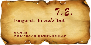 Tengerdi Erzsébet névjegykártya